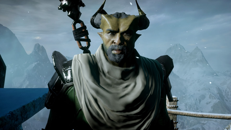 My Qunari, ready for battle.